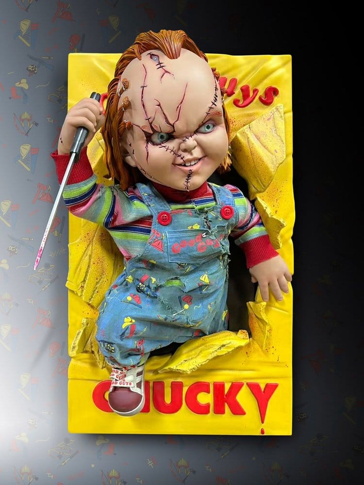 Muñeco Diabólico, Chucky Escultura de Pared 1/2 Bride of Chucky 22 x 23 x 38 cm