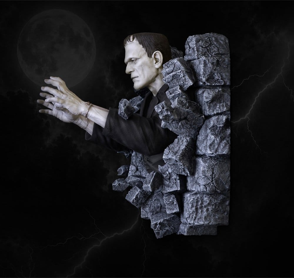 Frankenstein Escultura de Pared Classic Horror Edition Half Scale 48 cm