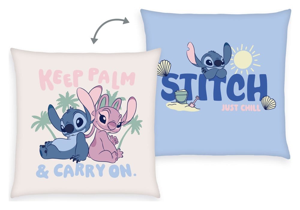Lilo & Stitch Soft Velboa Almohada Stitch & Angel Keep Palm & Carry On 40 x 40 cm