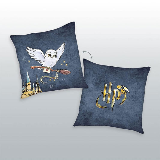 Harry Potter almohada Logo & Hedwig 40 x 40 cm