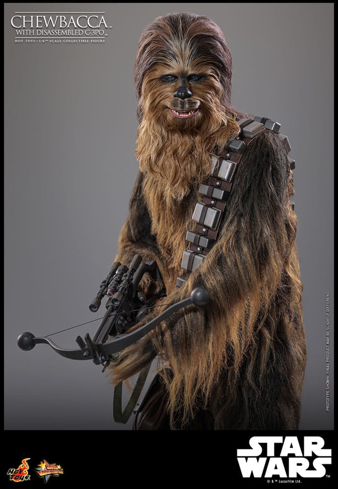 Star Wars Episode V Figura Movie Masterpiece 1/6 Chewbacca with Disassembled C-3PO 36 cm