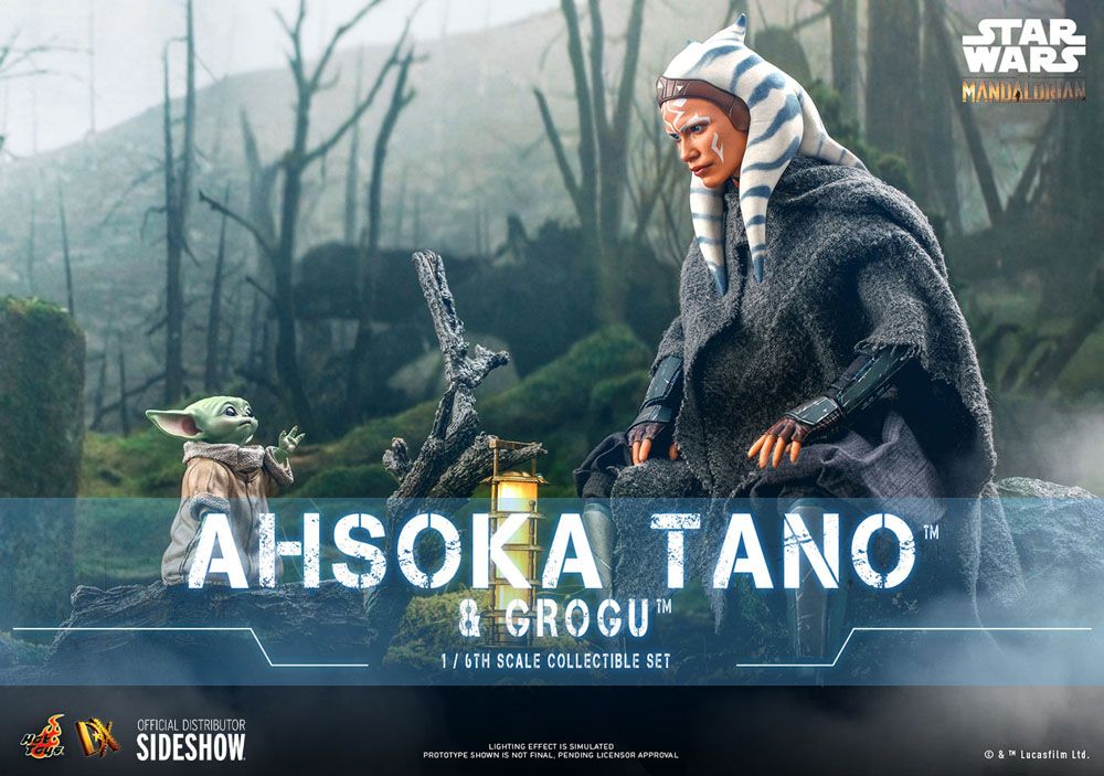 Star Wars The Mandalorian Pack de 2 Figuras 1/6 Ahsoka Tano & Grogu 29 cm