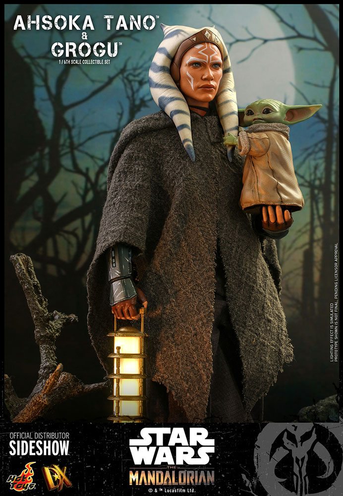 Star Wars The Mandalorian Pack de 2 Figuras 1/6 Ahsoka Tano & Grogu 29 cm
