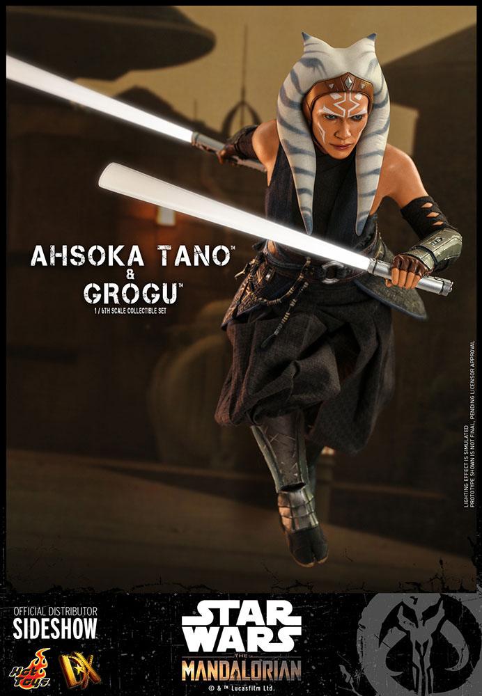 Star Wars The Mandalorian Pack de 2 Figuras 1/6 Ahsoka Tano & Grogu 29 cm