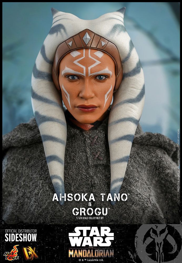 Star Wars The Mandalorian Pack de 2 Figuras 1/6 Ahsoka Tano & Grogu 29 cm