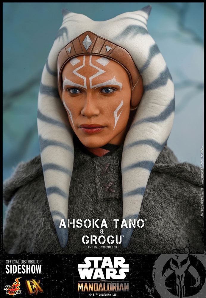 Star Wars The Mandalorian Pack de 2 Figuras 1/6 Ahsoka Tano & Grogu 29 cm