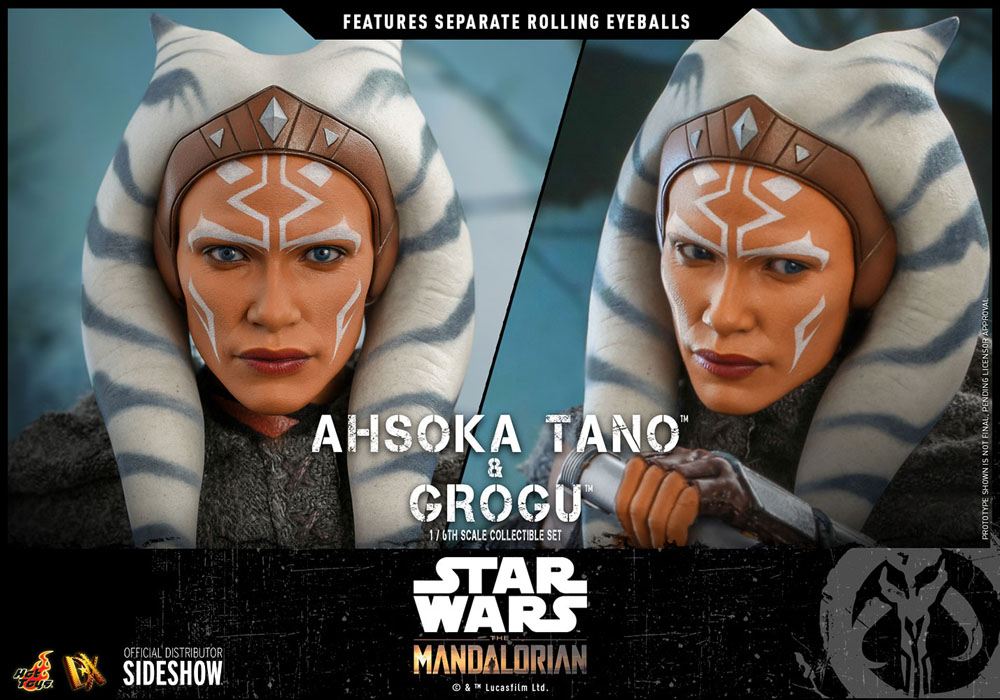 Star Wars The Mandalorian Pack de 2 Figuras 1/6 Ahsoka Tano & Grogu 29 cm