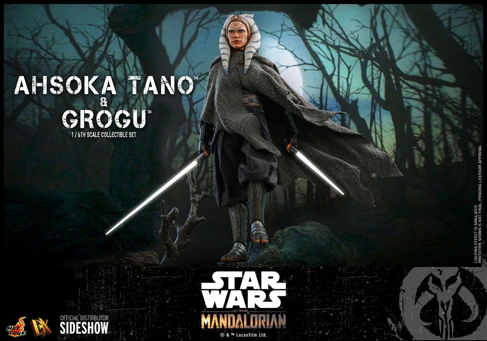 Star Wars The Mandalorian Pack de 2 Figuras 1/6 Ahsoka Tano & Grogu 29 cm
