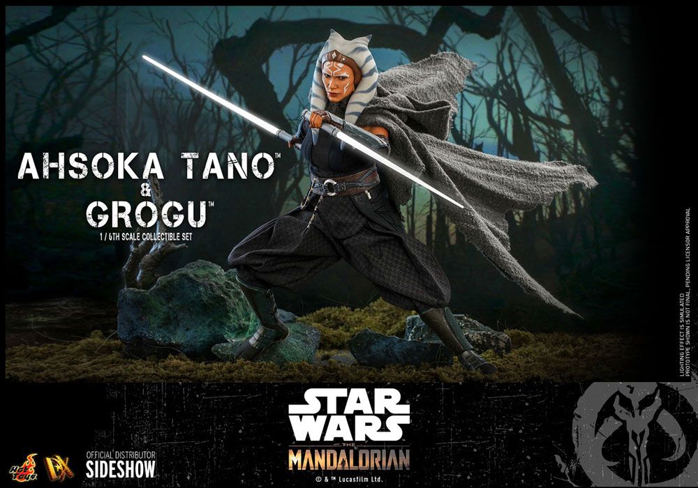 Star Wars The Mandalorian Pack de 2 Figuras 1/6 Ahsoka Tano & Grogu 29 cm