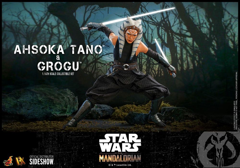 Star Wars The Mandalorian Pack de 2 Figuras 1/6 Ahsoka Tano & Grogu 29 cm