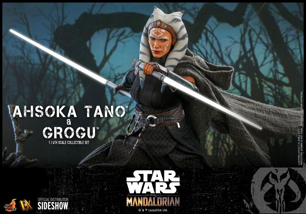 Star Wars The Mandalorian Pack de 2 Figuras 1/6 Ahsoka Tano & Grogu 29 cm