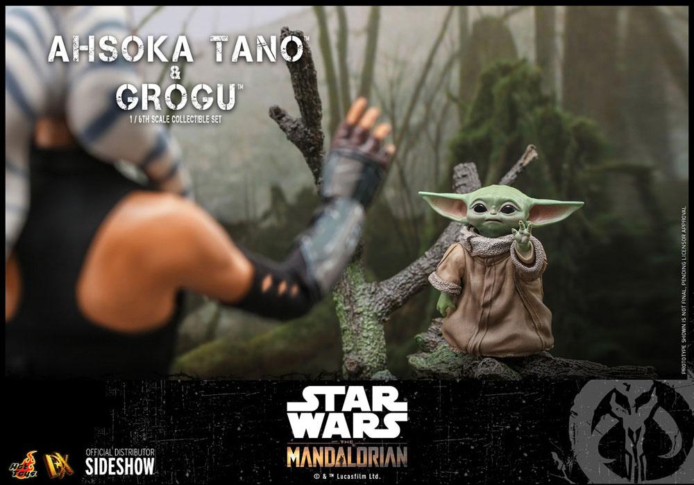 Star Wars The Mandalorian Pack de 2 Figuras 1/6 Ahsoka Tano & Grogu 29 cm