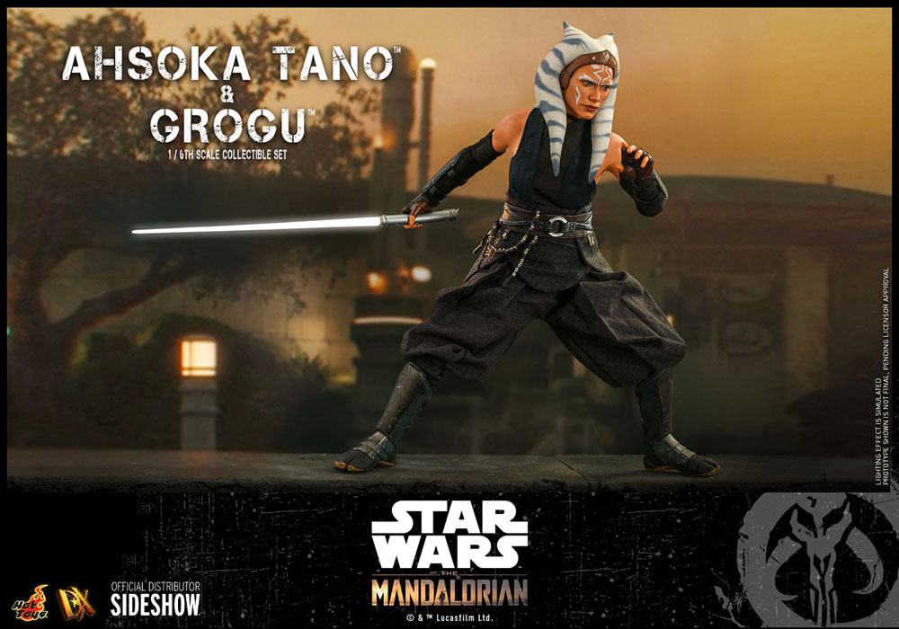 Star Wars The Mandalorian Pack de 2 Figuras 1/6 Ahsoka Tano & Grogu 29 cm