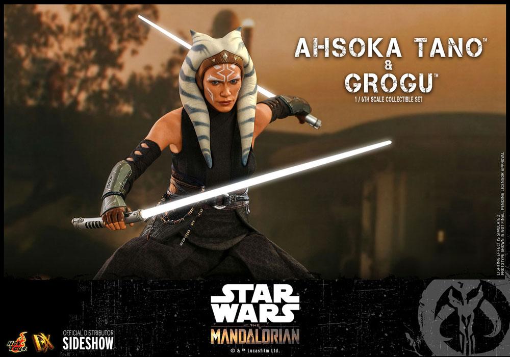 Star Wars The Mandalorian Pack de 2 Figuras 1/6 Ahsoka Tano & Grogu 29 cm