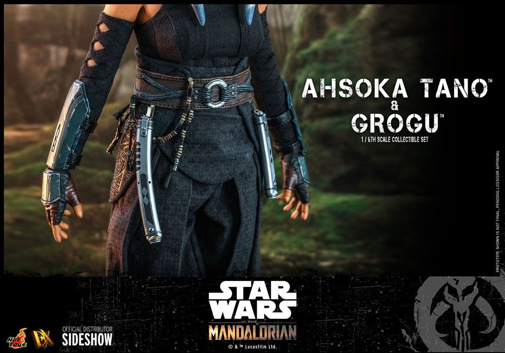 Star Wars The Mandalorian Pack de 2 Figuras 1/6 Ahsoka Tano & Grogu 29 cm