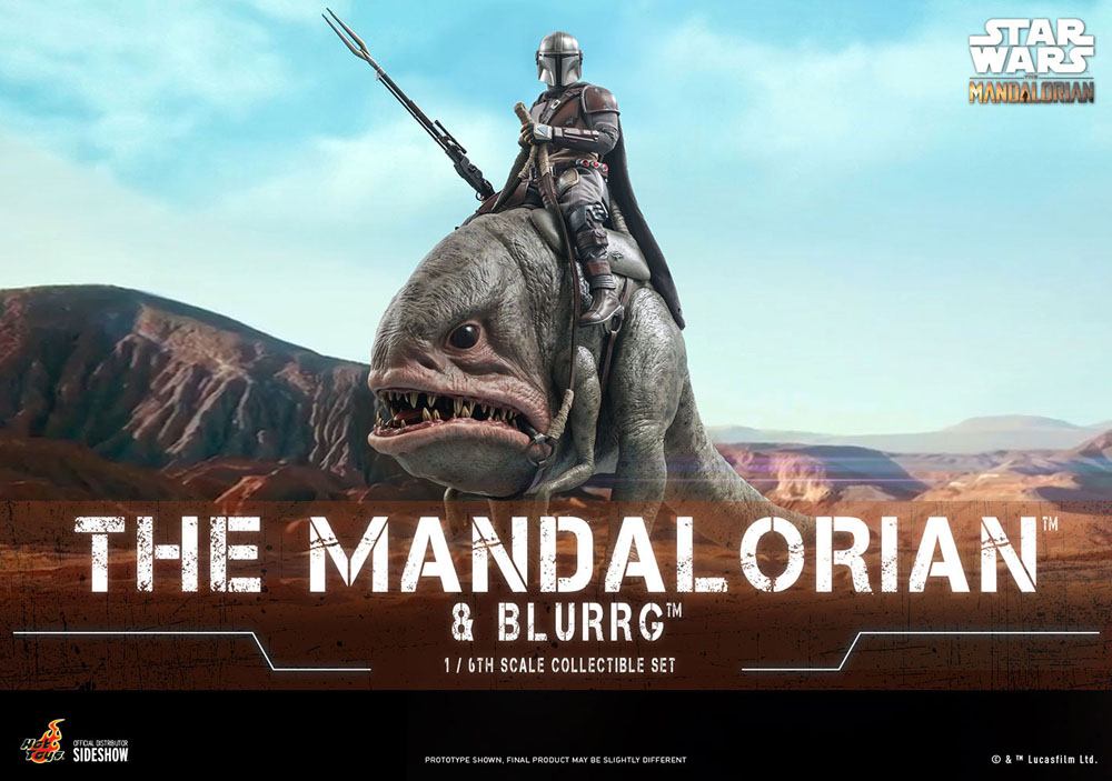 Star Wars The Mandalorian Pack de 2 Figuras 1/6 The Mandalorian & Blurrg 37 cm