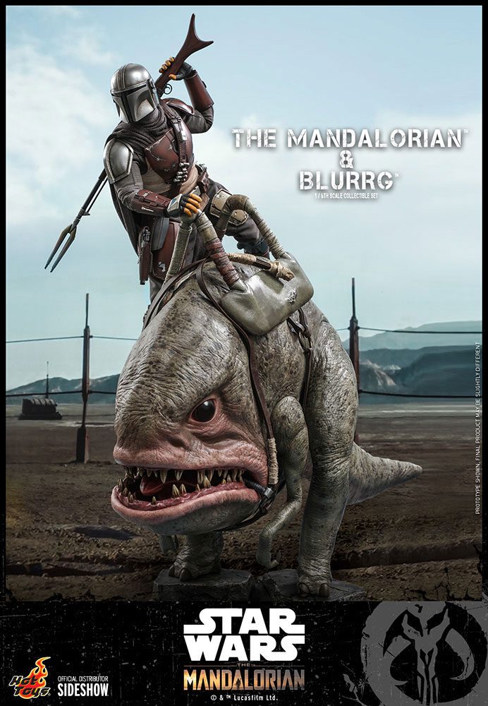 Star Wars The Mandalorian Pack de 2 Figuras 1/6 The Mandalorian & Blurrg 37 cm