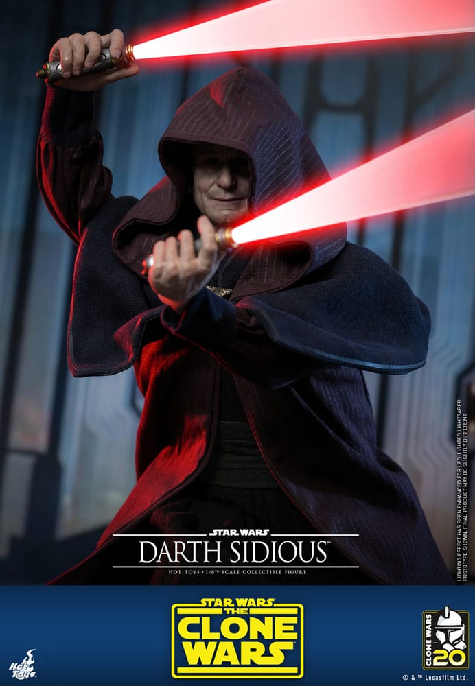 Star Wars:: The Clone Wars Figura 1/6 Darth Sidious 29 cm
