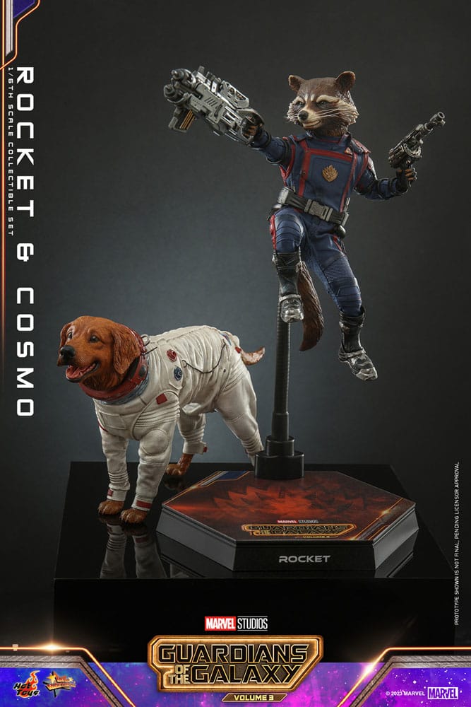 Guardianes de la Galaxia vol. 3 Figuras Movie Masterpiece 1/6 Rocket & Cosmo 16 cm