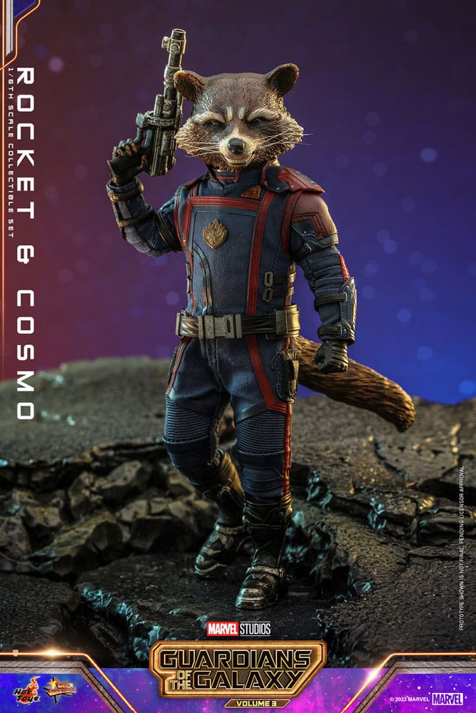 Guardianes de la Galaxia vol. 3 Figuras Movie Masterpiece 1/6 Rocket & Cosmo 16 cm - Z POP Toys