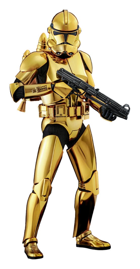 Star Wars Figura 1/6 Clone Trooper (Gold Chrome Version) Exclusive 30 cm