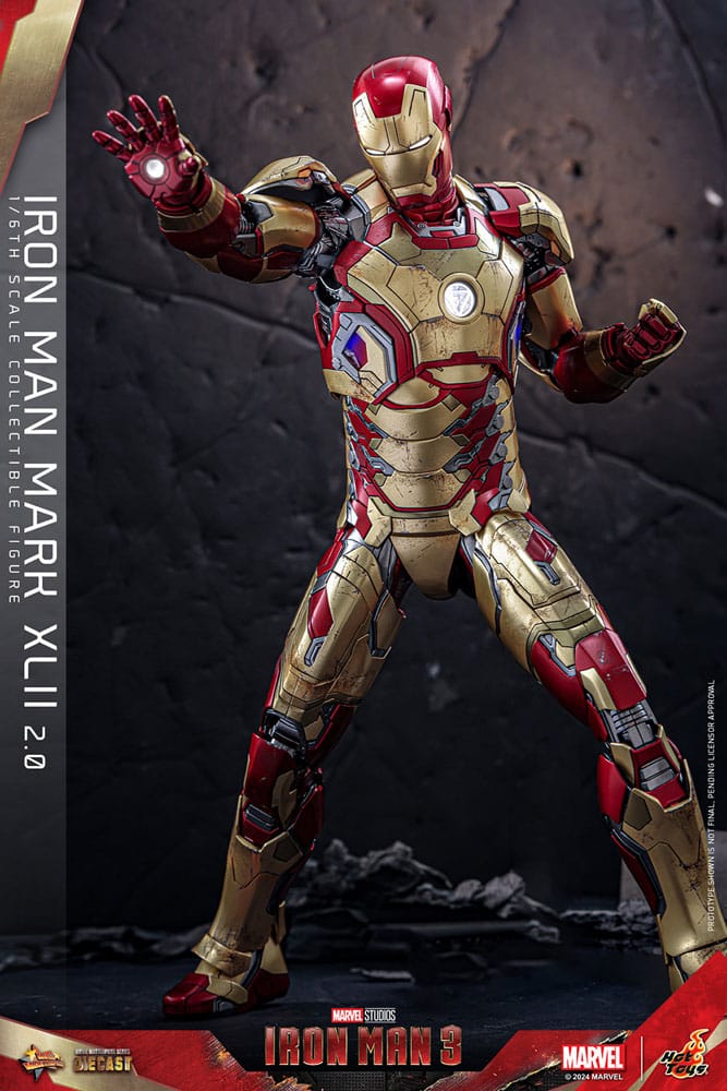 Iron Man 3 Figura Movie Masterpiece Diecast 1/6 Iron Man Mark XLII (2.0) 32 cm