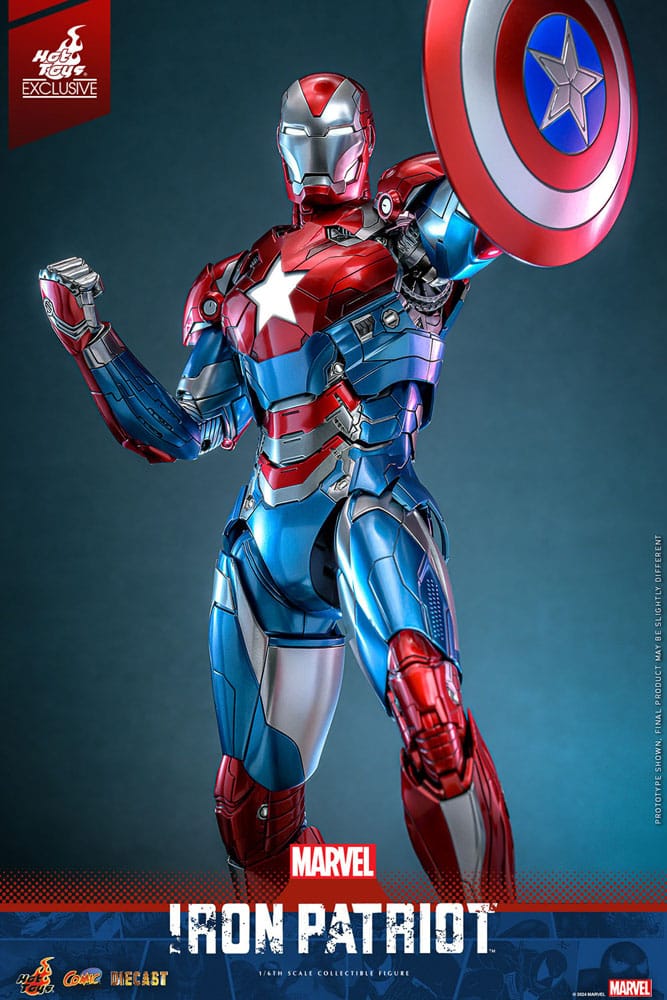 Marvel Figura Diecast Comic Masterpiece 1/6 Iron Patriot Hot Toys Exclusive 32 cm