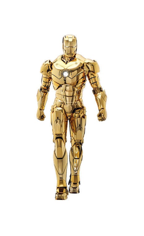 Iron Man Figura Movie Masterpiece Diecast 1/6 Iron Man Mark III (Gold Color Version) Hot Toys Exclusive 33 cm