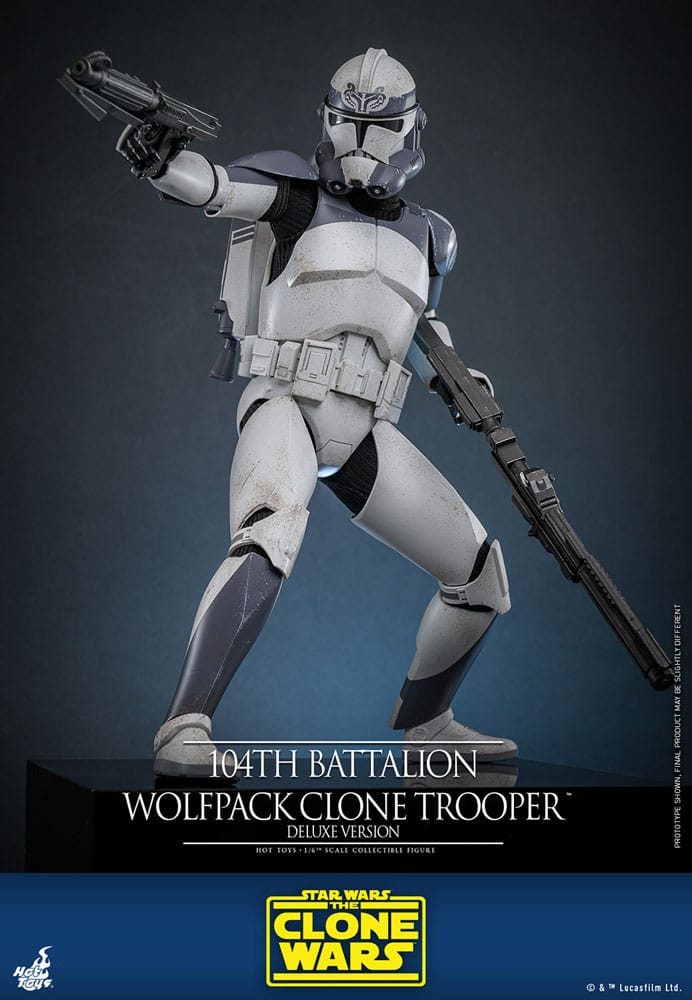 Star Wars The Clone Wars Figura 1/6 104th Battalion Wolfpack Clone Trooper Deluxe Version 30 cm
