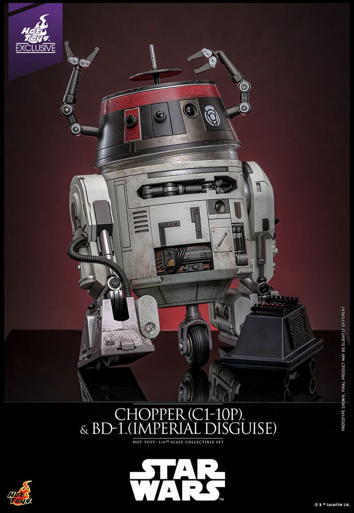 Star Wars Figura Set 1/6 Chopper (C1-10P&trade;) & BD-1&trade; (Imperial Disguise) 18 cm & 8 cm
