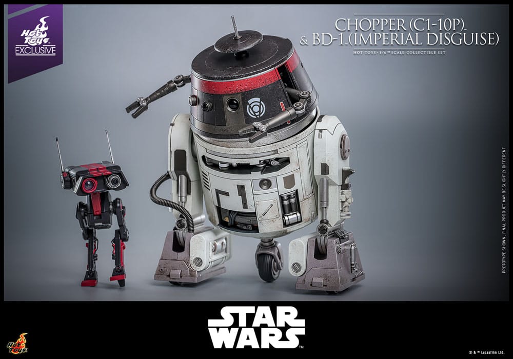 Star Wars Figura Set 1/6 Chopper (C1-10P&trade;) & BD-1&trade; (Imperial Disguise) 18 cm & 8 cm