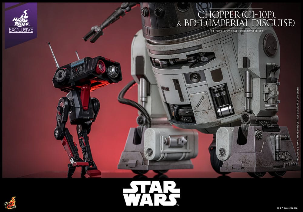 Star Wars Figura Set 1/6 Chopper (C1-10P&trade;) & BD-1&trade; (Imperial Disguise) 18 cm & 8 cm