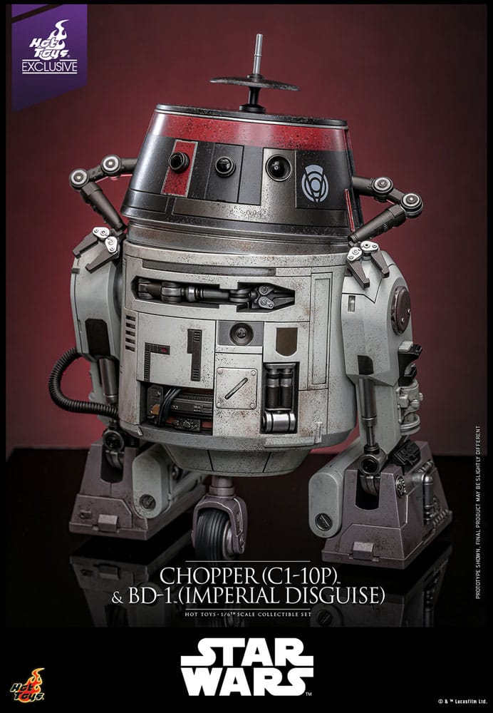 Star Wars Figura Set 1/6 Chopper (C1-10P&trade;) & BD-1&trade; (Imperial Disguise) 18 cm & 8 cm