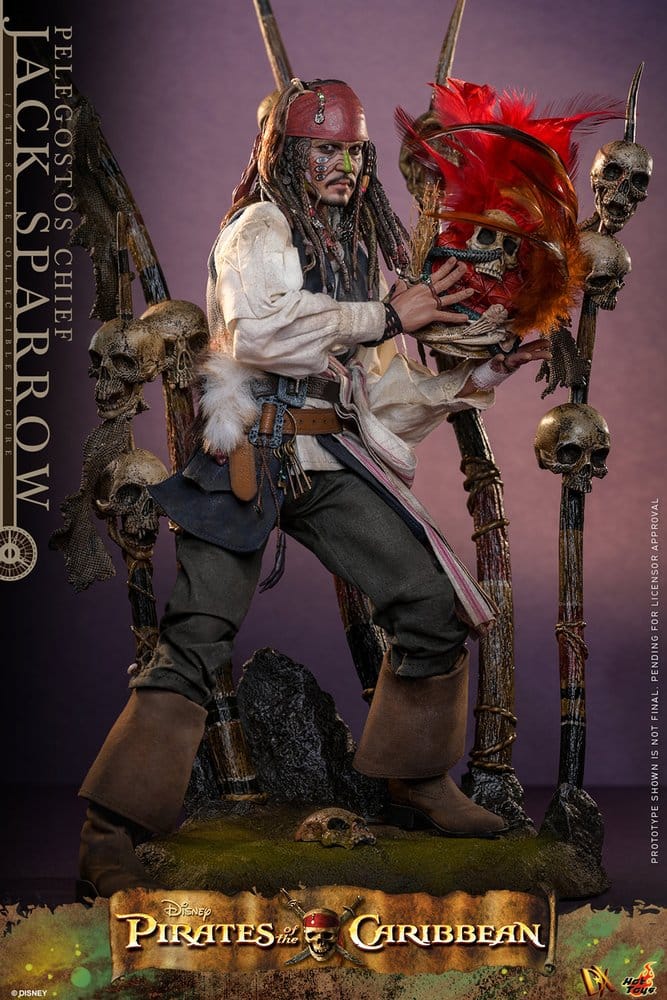 Piratas del Caribe: El cofre del hombre muerto Figura DX 1/6 Pelegostos Chief Jack Sparrow 30 cm