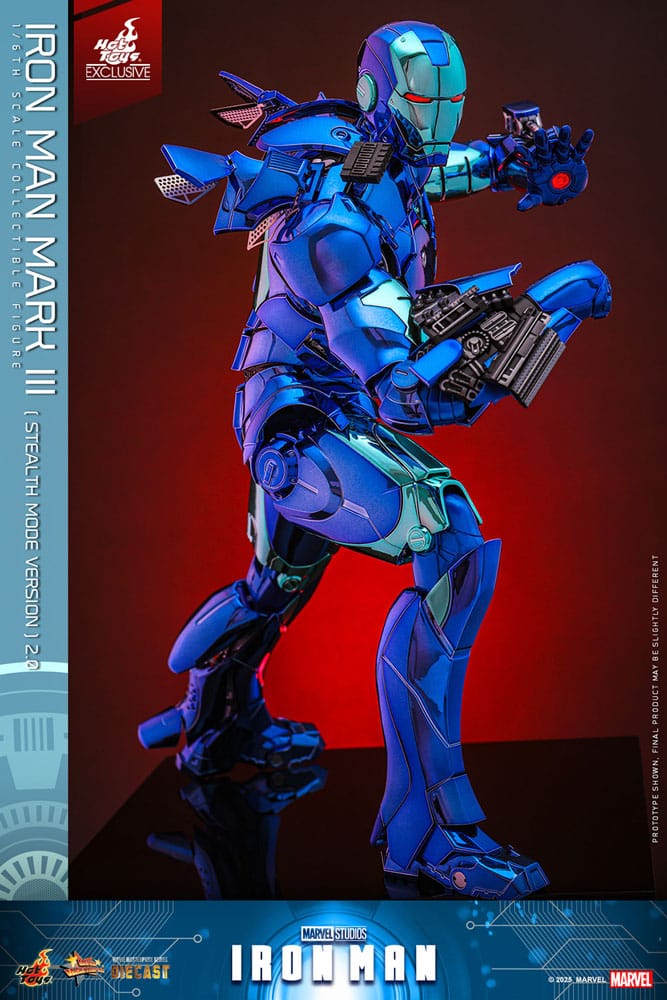 Iron Man Movie Masterpiece Diecast 1/6 Iron Man Mark III (Stealth Mode Ver.) 2.0 Hot Toys Exclusive 33 cm