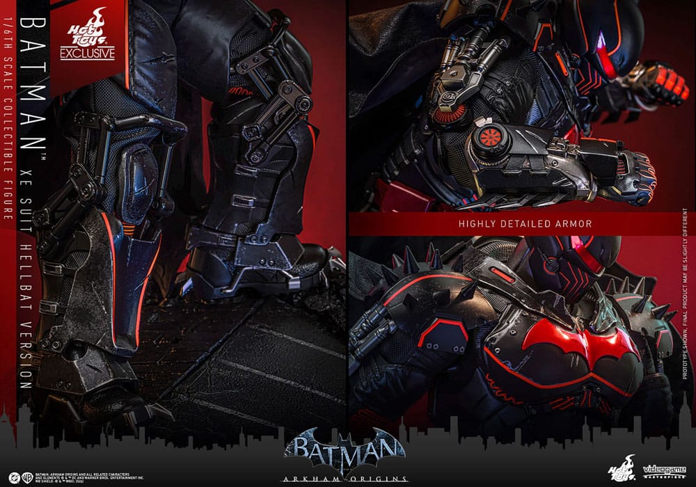 Batman Arkham Origins Figura Videogame Masterpiece 1/6 XE Suit Hellbat Version Hot Toys Exclusive 33 cm