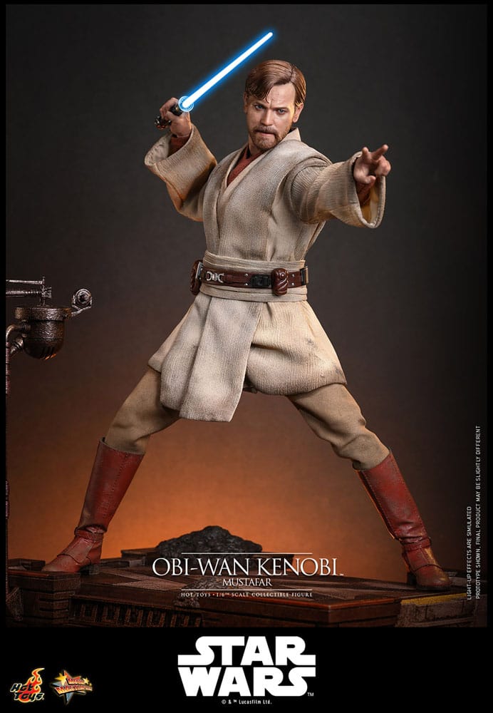 Star Wars: Episodio III - La venganza de los Sith Figura Movie Masterpiece 1/6 Obi-Wan Kenobi (Mustafar) 31 cm