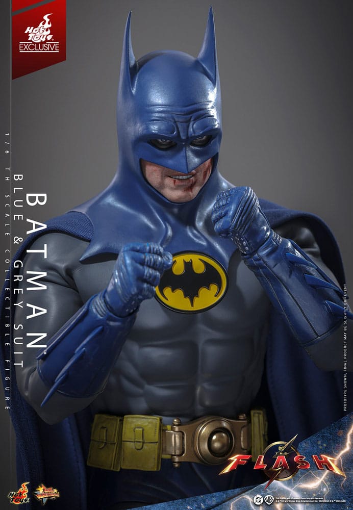 The Flash Figura Movie Masterpiece 1/6 Batman (Blue & Grey Suit) Limited Edition Hot Toys Exclusive 30 cm