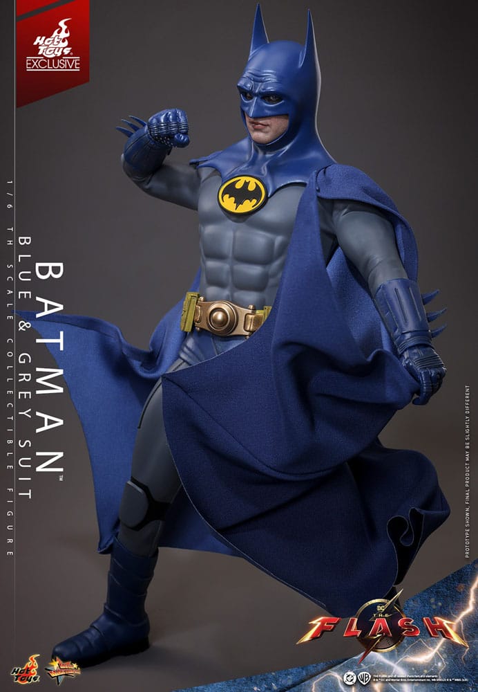 The Flash Figura Movie Masterpiece 1/6 Batman (Blue & Grey Suit) Limited Edition Hot Toys Exclusive 30 cm