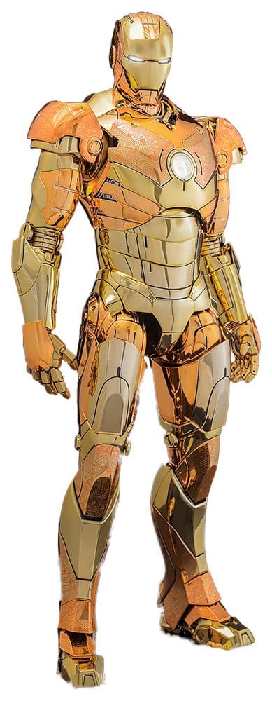 Iron Man Figura Movie Masterpiece Diecast 1/6 Iron Man Mark III (Golden & Copper Gold Version) Hot Toys Exclusive 33 cm