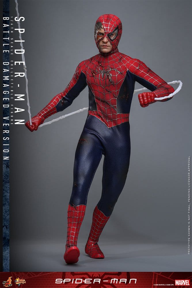 Spider-Man Figura Movie Masterpiece 1/6 Spider-Man (Battle Damaged Version) 30 cm