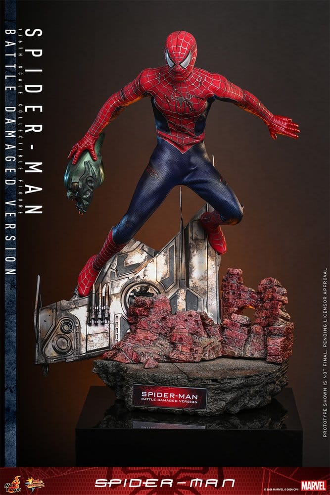 Spider-Man Figura Movie Masterpiece 1/6 Spider-Man (Battle Damaged Version) 30 cm