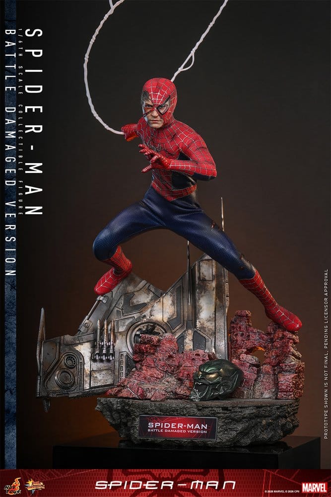 Spider-Man Figura Movie Masterpiece 1/6 Spider-Man (Battle Damaged Version) 30 cm