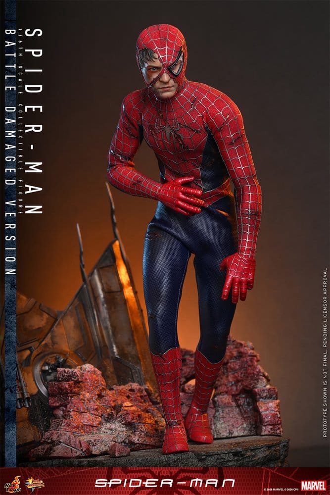 Spider-Man Figura Movie Masterpiece 1/6 Spider-Man (Battle Damaged Version) 30 cm