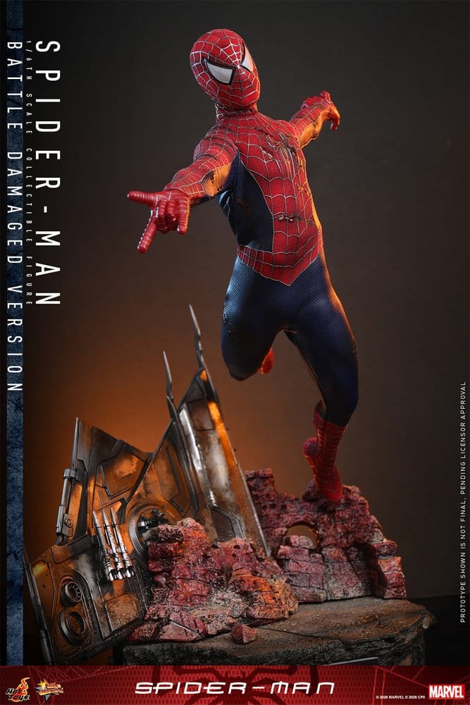 Spider-Man Figura Movie Masterpiece 1/6 Spider-Man (Battle Damaged Version) 30 cm