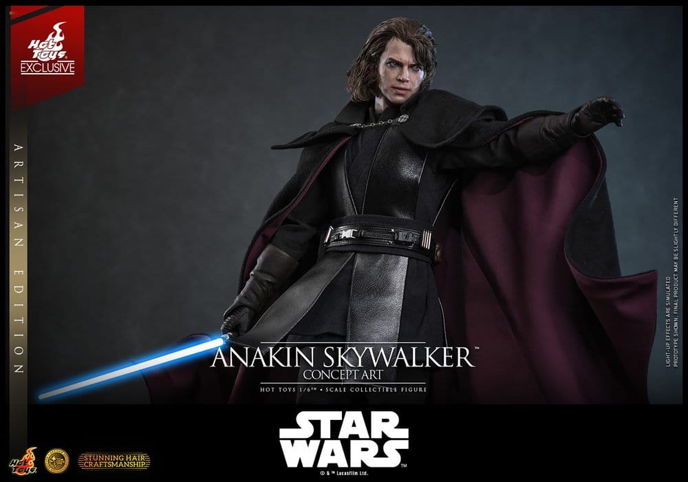 Star Wars Episodio III: La Venganza de los Sith Movie Masterpiece Figura 1/6 Anakin Skywalker (Concept Art Version) (Artisan Edition) Hot Toys Exclusive 31 cm