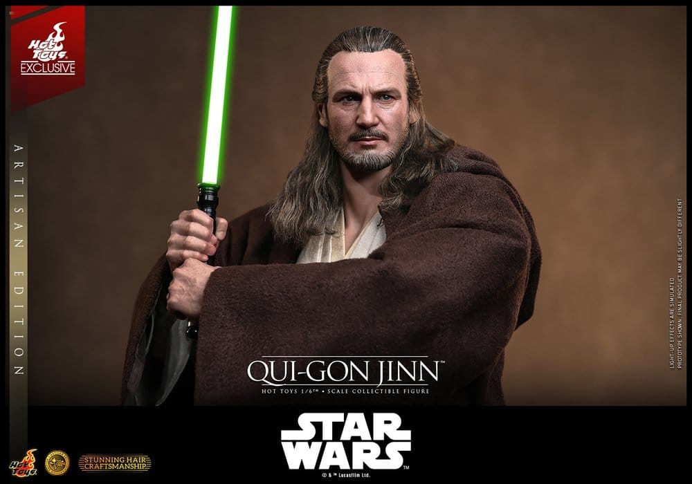Star Wars: La Amenaza Fantasma Movie Masterpiece Figura 1/6 Qui-Gon Jinn (Artisan Edition) Hot Toys Exclusive 32 cm