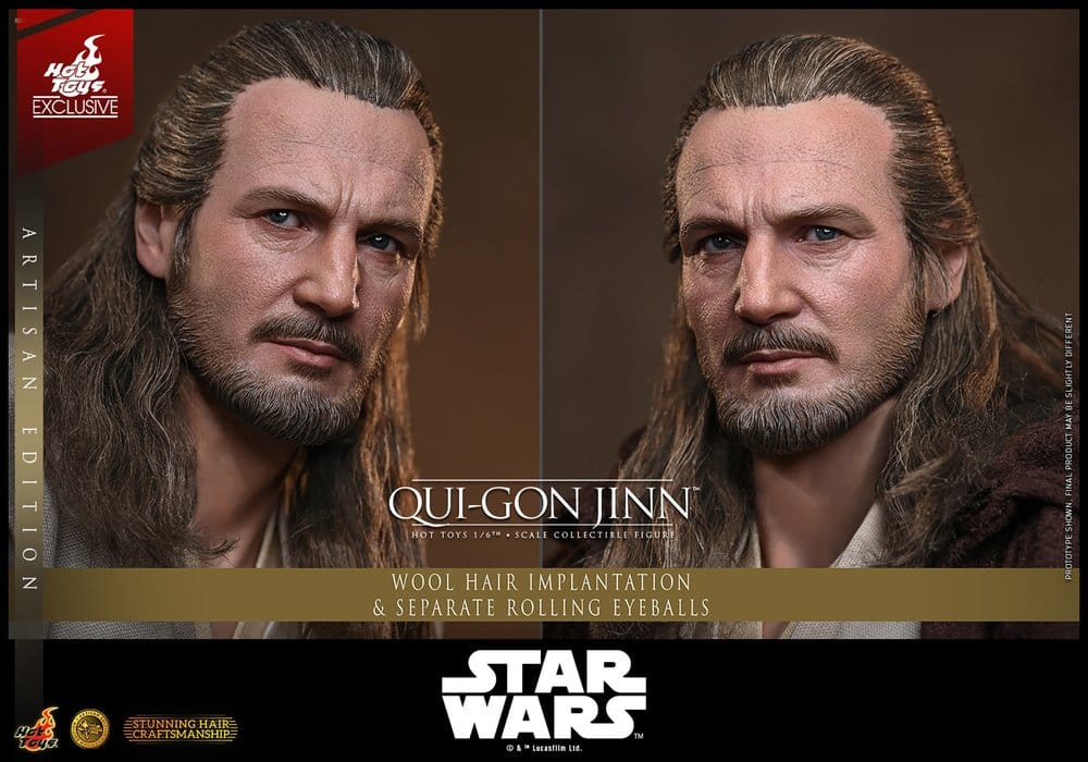 Star Wars: La Amenaza Fantasma Movie Masterpiece Figura 1/6 Qui-Gon Jinn (Artisan Edition) Hot Toys Exclusive 32 cm