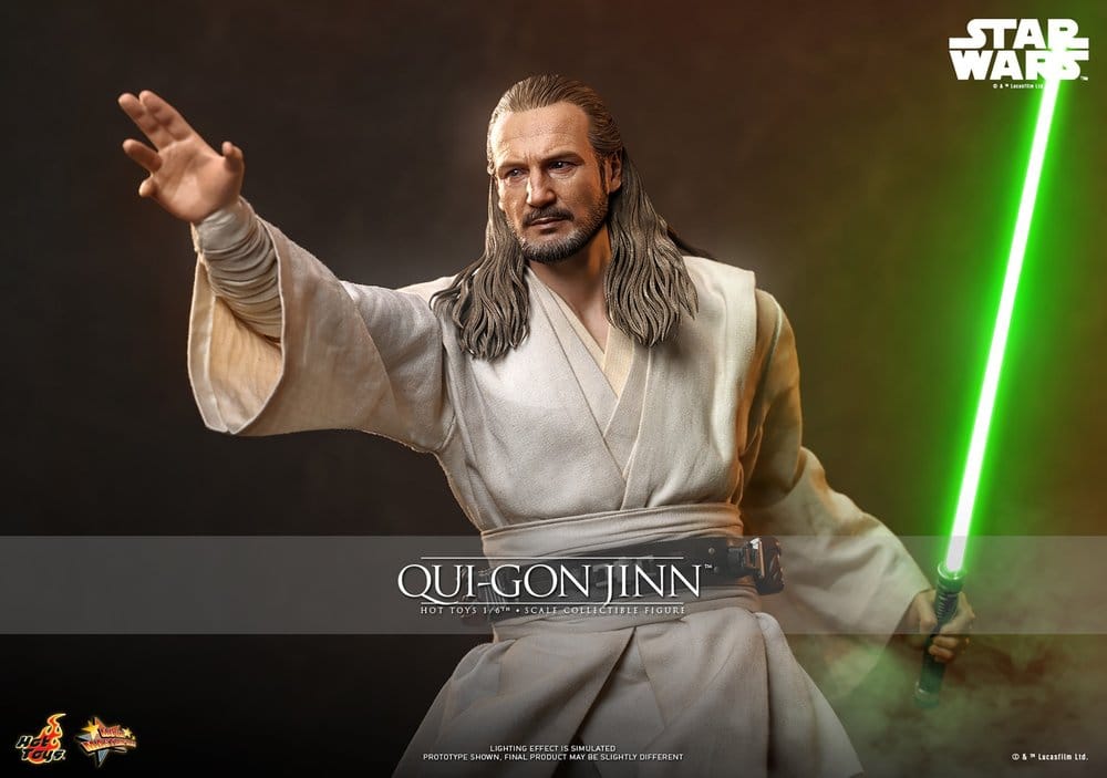 Star Wars: La Amenaza Fantasma Movie Masterpiece Figura 1/6 Qui-Gon Jinn (Artisan Edition) Hot Toys Exclusive 32 cm