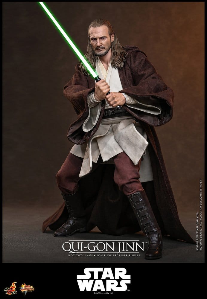 Star Wars: La Amenaza Fantasma Movie Masterpiece Figura 1/6 Qui-Gon Jinn (Artisan Edition) Hot Toys Exclusive 32 cm